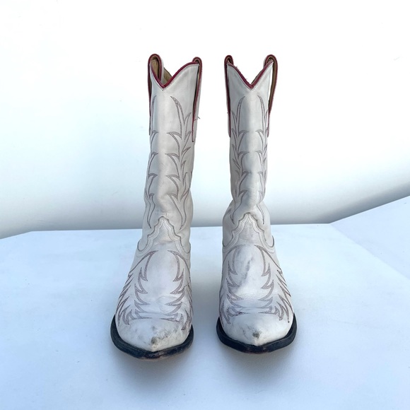 WHITE COWBOY WOMENS BOOTS 8.5 US SIZE - Picture 3 of 7